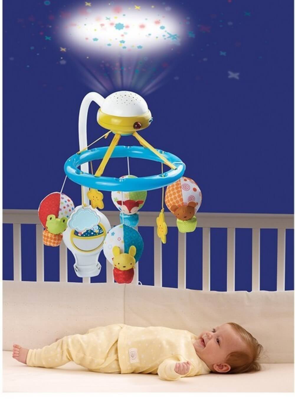 Diversión y descanso para tu bebé con los proyectores y móviles de cuna -  Mega Baby