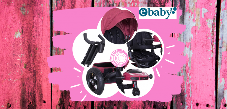 Triciclo giratorio de Ebaby para los paseos del bebé