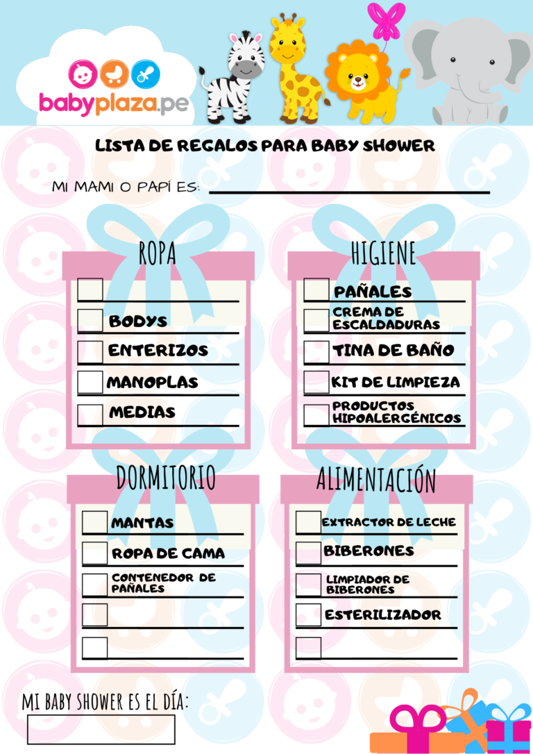 Cómo hacer una lista de regalos para baby shower Mega Baby